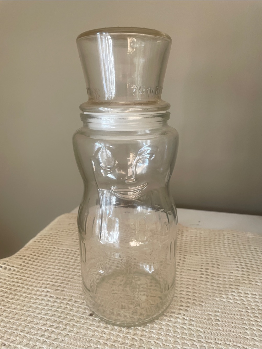 Clear glass planters peanuts jar 1991- 75th birthday edition